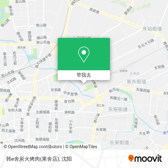 韩e舍炭火烤肉(果舍店)地图