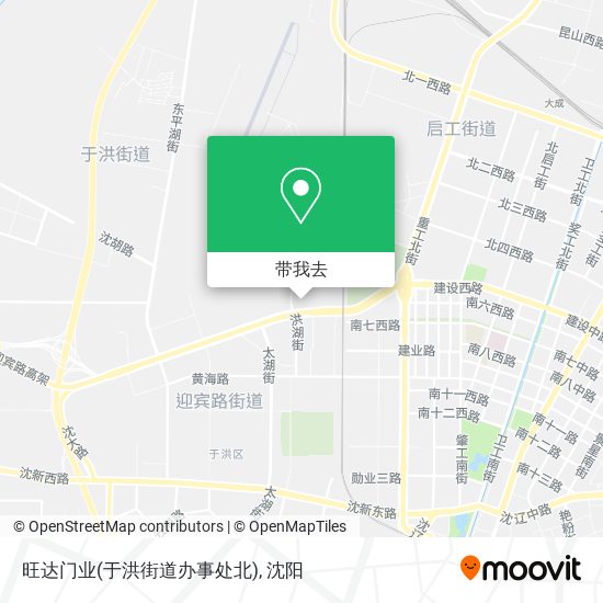 旺达门业(于洪街道办事处北)地图