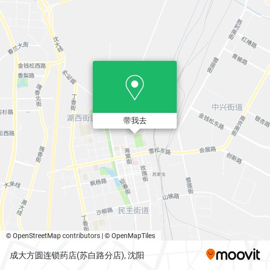 成大方圆连锁药店(苏白路分店)地图