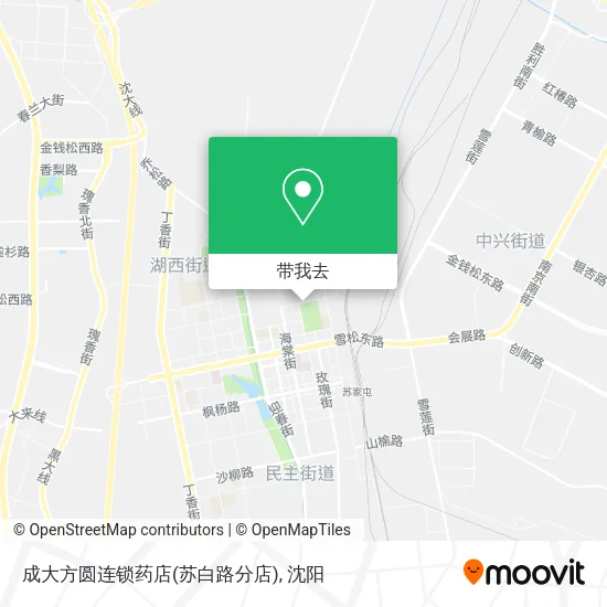 成大方圆连锁药店(苏白路分店)地图