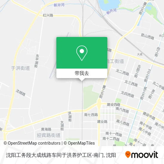 沈阳工务段大成线路车间于洪养护工区-南门地图