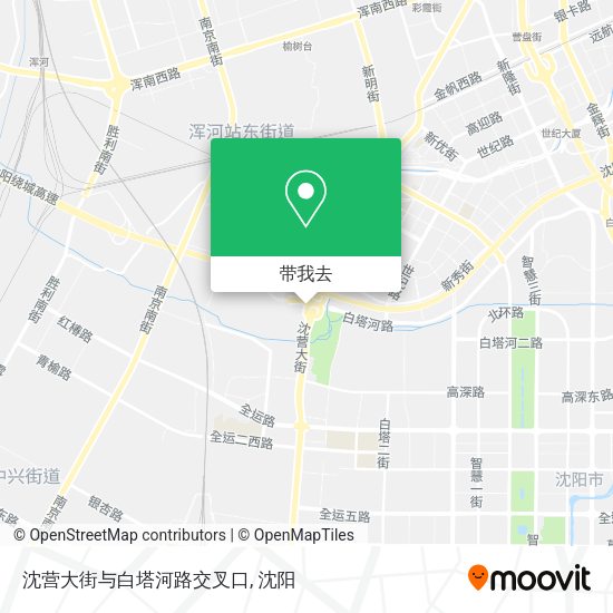 沈营大街与白塔河路交叉口地图