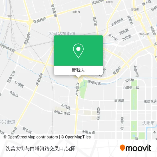 沈营大街与白塔河路交叉口地图