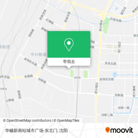 华樾新南站城市广场-东北门地图