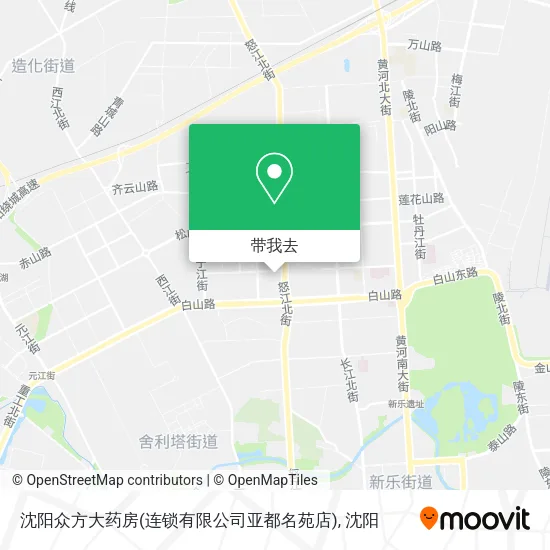 沈阳众方大药房(连锁有限公司亚都名苑店)地图