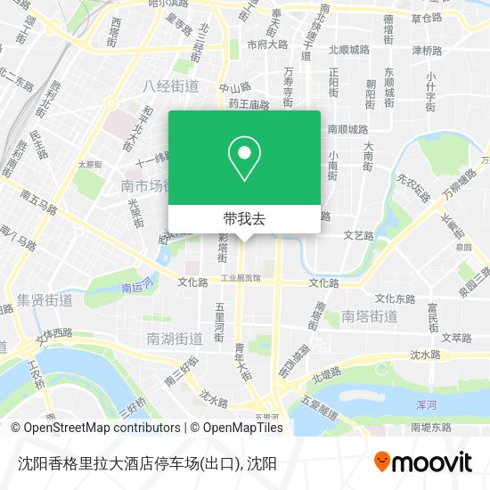 沈阳香格里拉大酒店停车场(出口)地图