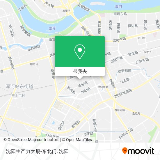 沈阳生产力大厦-东北门地图