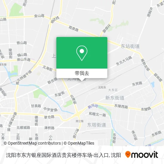 沈阳市东方银座国际酒店贵宾楼停车场-出入口地图