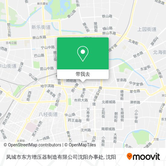 凤城市东方增压器制造有限公司沈阳办事处地图