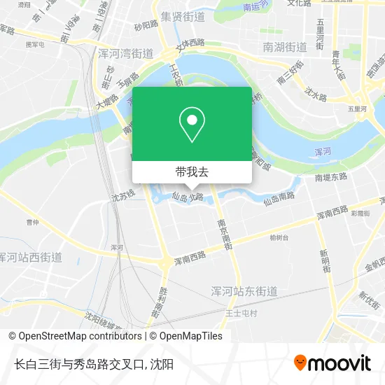 长白三街与秀岛路交叉口地图