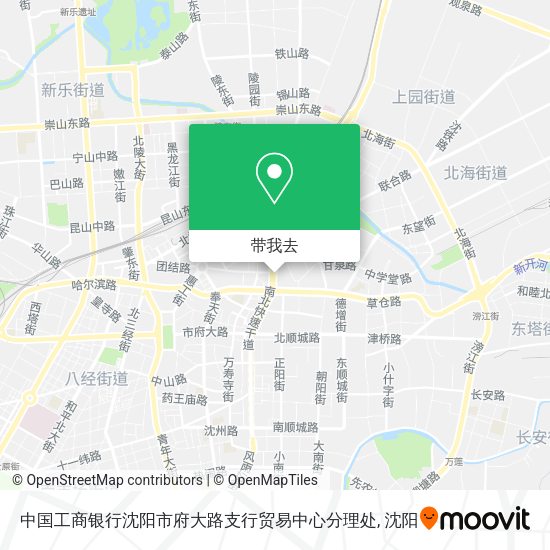 中国工商银行沈阳市府大路支行贸易中心分理处地图