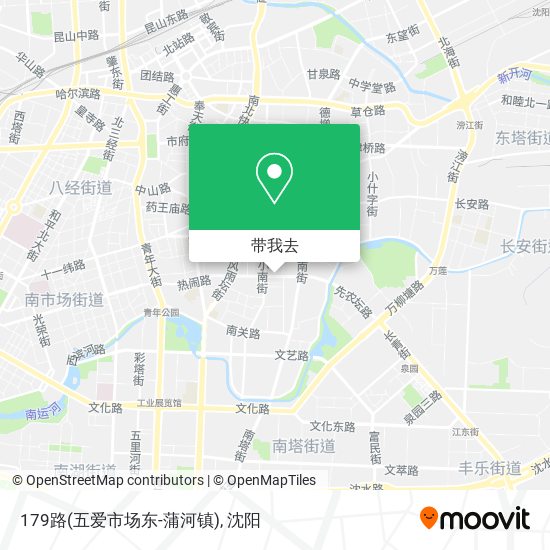 179路(五爱市场东-蒲河镇)地图