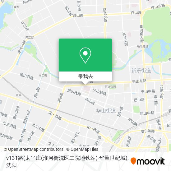 v131路(太平庄(淮河街沈医二院地铁站)-华邑世纪城)地图