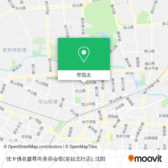 优卡佛名媛尊尚美容会馆(皇姑北行店)地图