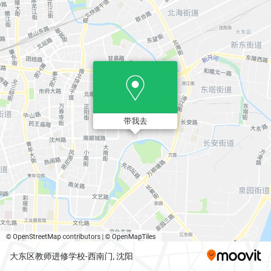 大东区教师进修学校-西南门地图