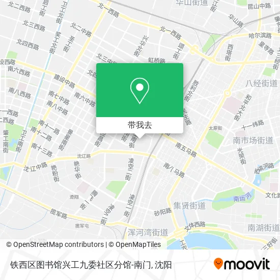 铁西区图书馆兴工九委社区分馆-南门地图