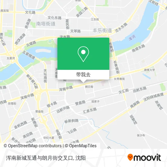 浑南新城互通与朗月街交叉口地图