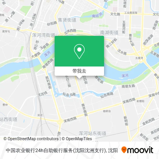 中国农业银行24h自助银行服务(沈阳沈洲支行)地图