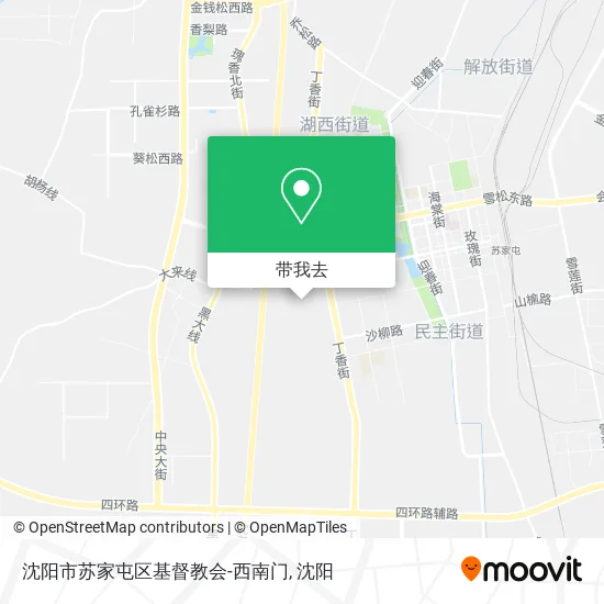 沈阳市苏家屯区基督教会-西南门地图
