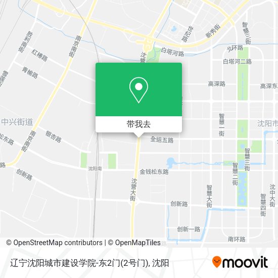 辽宁沈阳城市建设学院-东2门(2号门)地图