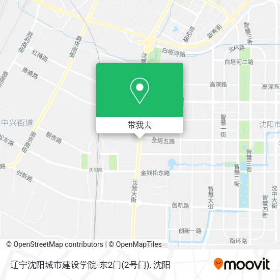 辽宁沈阳城市建设学院-东2门(2号门)地图