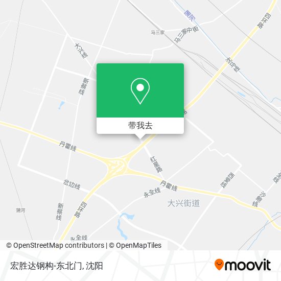 宏胜达钢构-东北门地图