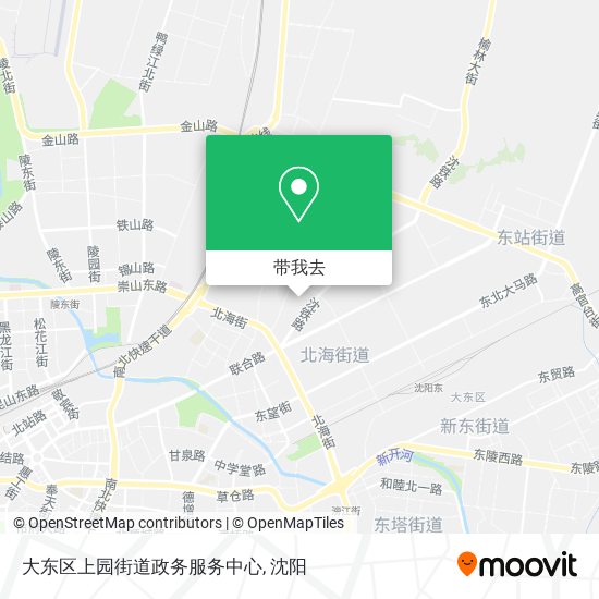 大东区上园街道政务服务中心地图