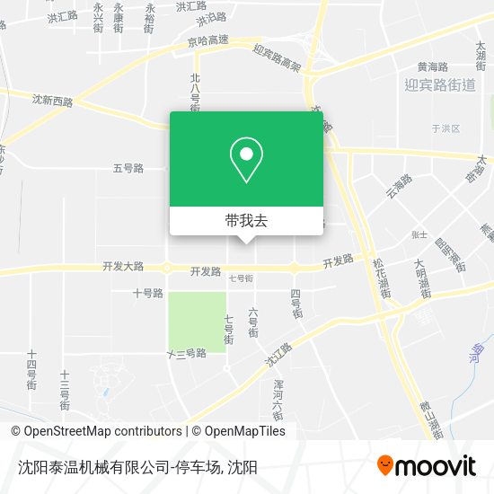 沈阳泰温机械有限公司-停车场地图