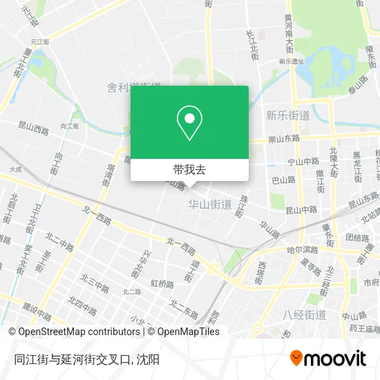 同江街与延河街交叉口地图