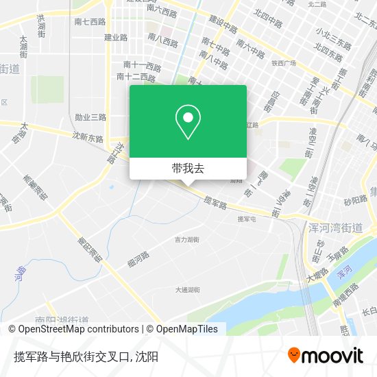 揽军路与艳欣街交叉口地图
