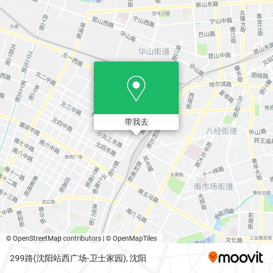 299路(沈阳站西广场-卫士家园)地图