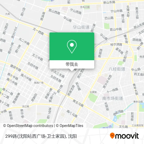 299路(沈阳站西广场-卫士家园)地图