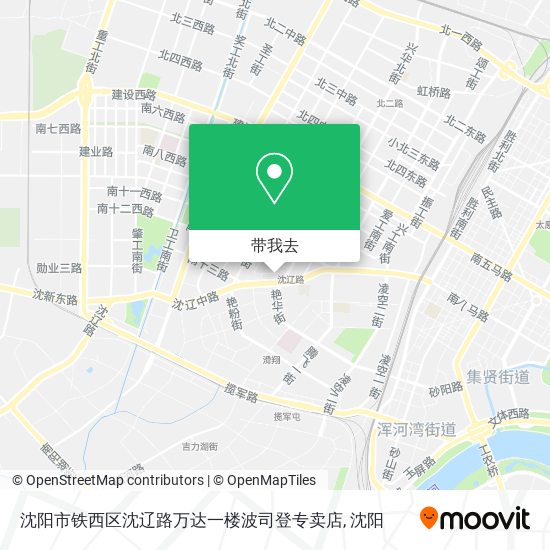 沈阳市铁西区沈辽路万达一楼波司登专卖店地图