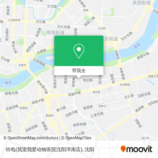 街电(我宠我爱动物医院沈阳浑南店)地图