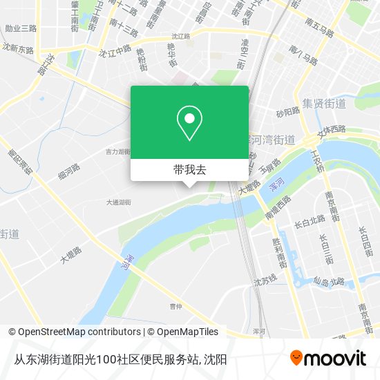 从东湖街道阳光100社区便民服务站地图