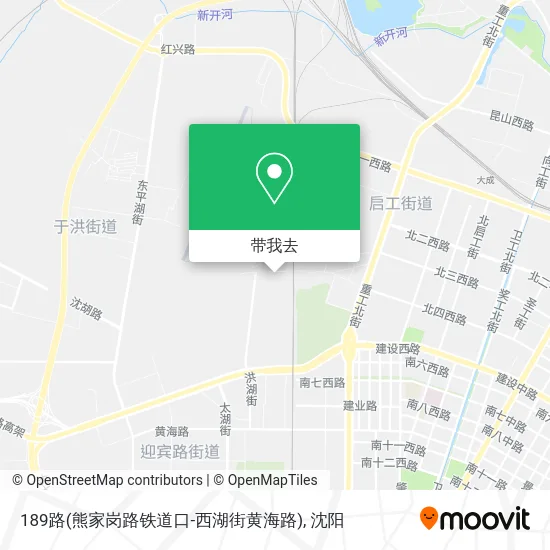 189路(熊家岗路铁道口-西湖街黄海路)地图