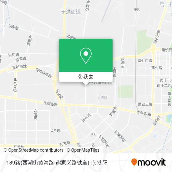 189路(西湖街黄海路-熊家岗路铁道口)地图