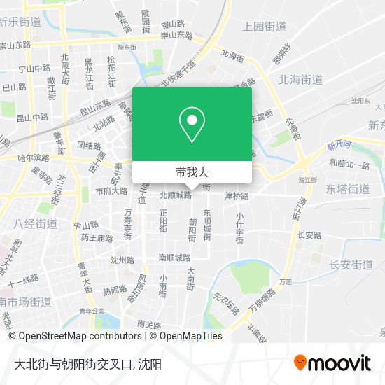 大北街与朝阳街交叉口地图
