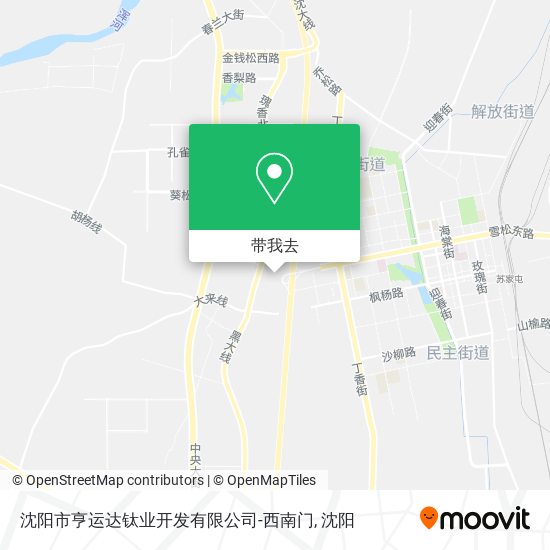 沈阳市亨运达钛业开发有限公司-西南门地图