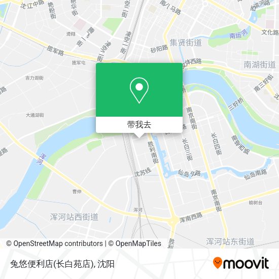兔悠便利店(长白苑店)地图