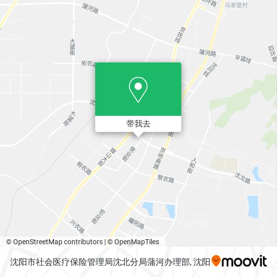 沈阳市社会医疗保险管理局沈北分局蒲河办理部地图