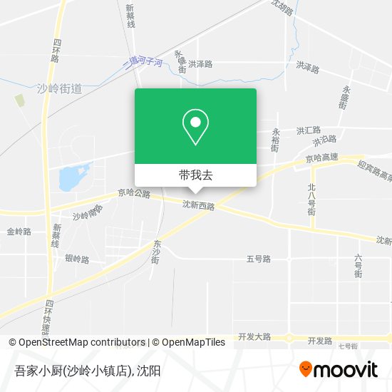 吾家小厨(沙岭小镇店)地图