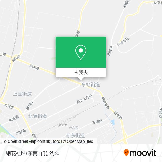 钢花社区(东南1门)地图
