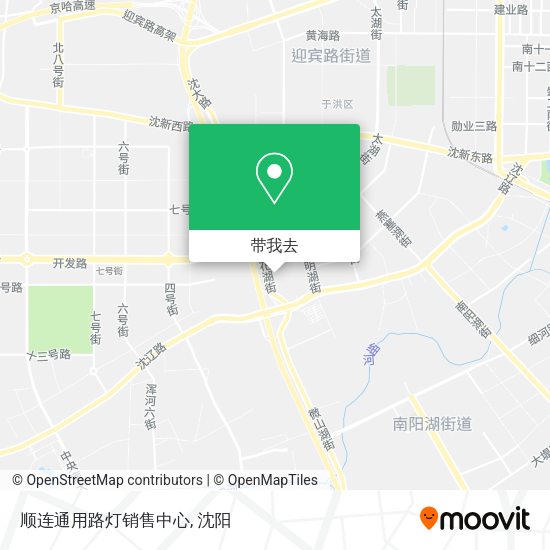 顺连通用路灯销售中心地图