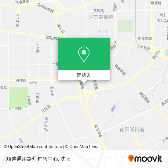 顺连通用路灯销售中心地图