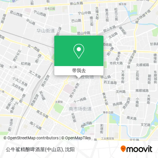 公牛鲨精酿啤酒屋(中山店)地图