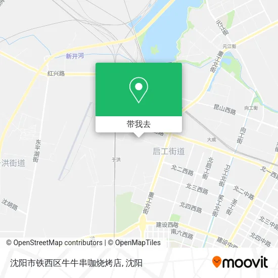 沈阳市铁西区牛牛串咖烧烤店地图