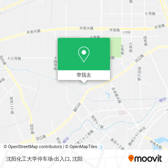 沈阳化工大学停车场-出入口地图