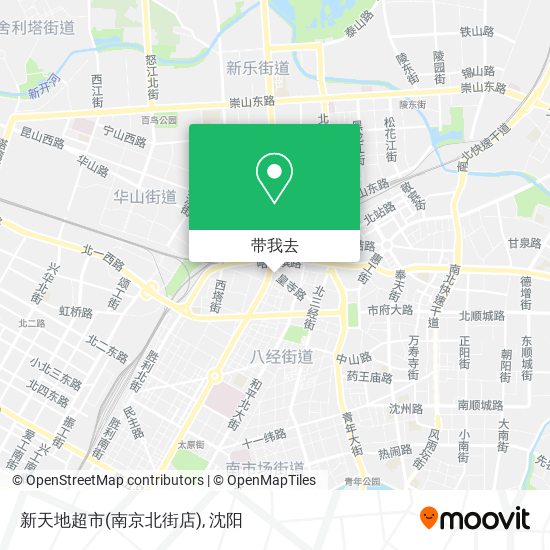 新天地超市(南京北街店)地图