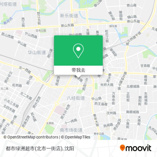 都市绿洲超市(北市一街店)地图